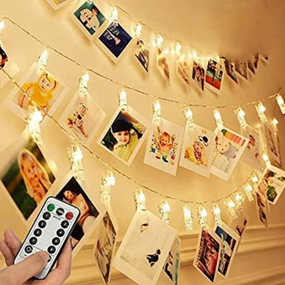 LED String Lights Photo Clips with Remote - Picture 1 of 6